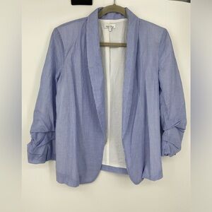 Rays for days,‎ vintage, cotton, sear sucker, pin stripe women’s jacket, size M